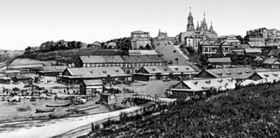 Нижн рынок устье Плюснинки вверх Алексеевская (Шевченко) Триумф Акрка Успенский собор.jpg Нижн рынок устье Плюснинки вверх Алексеевская (Шевченко) Триумф Акрка Успенский собор.jpg