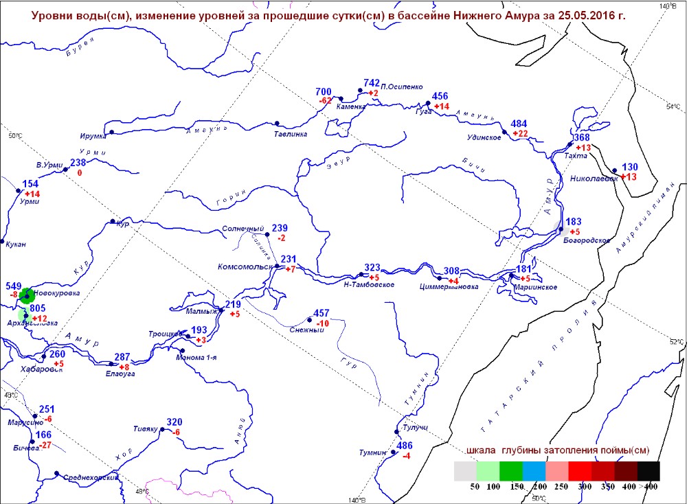 Карта уровня воды онлайн